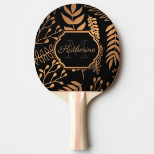 Raquette De Ping Pong Modèle Floral Or
