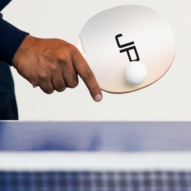 Raquette De Ping Pong Modèle Monogramme élégant personnalisé Argent glam (Insitu)