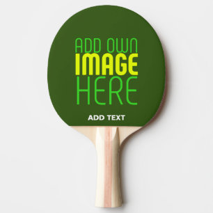RAQUETTE DE PING PONG MODÈLE TEXTE D'IMAGE VERTE DE FORÊT ÉDITABLE MODER