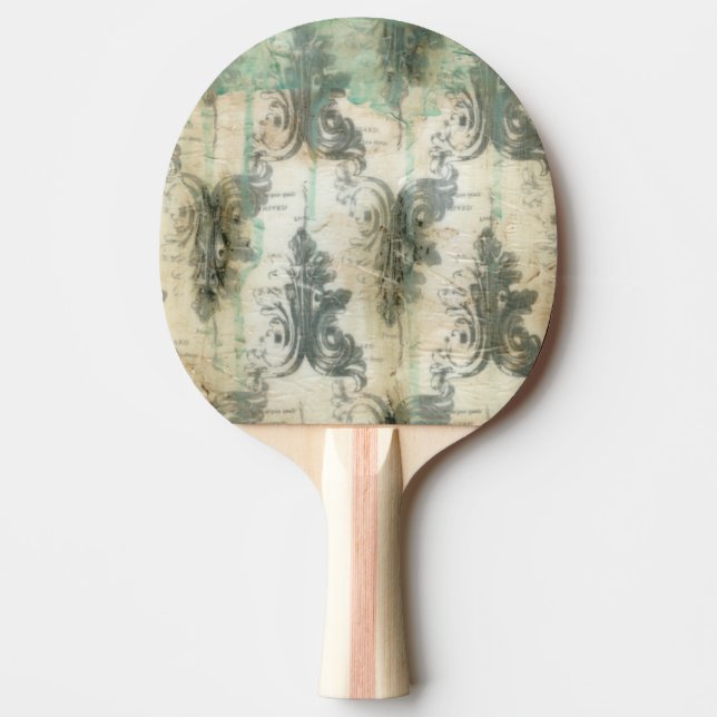 Raquette De Ping Pong Modern Fleur De Lis Design (Devant)