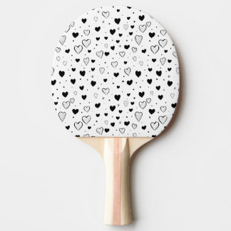 Raquette De Ping Pong Modern Hearts Pattern