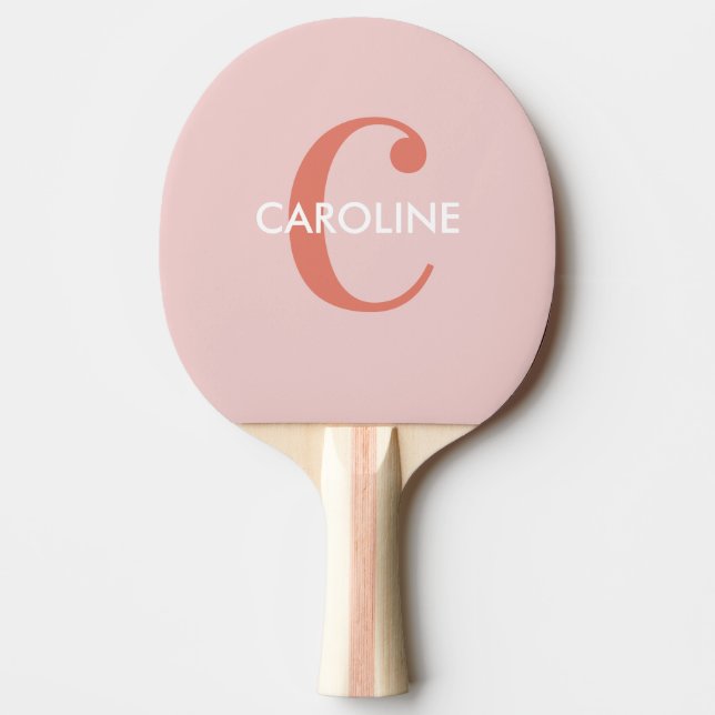 Raquette De Ping Pong Moderne Classique Classique Initiale Rose (Devant)