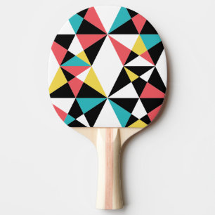 Raquette De Ping Pong Moderne, coloré, amusant, tendance, motif géométri
