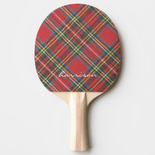 Raquette De Ping Pong Moderne et élégant Royal Stewart Tartan Motif
