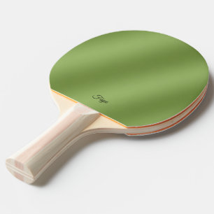 Raquette De Ping Pong Moderne mignon Solide dégradé vert motif d'onde