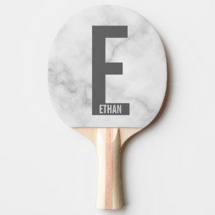 Raquette De Ping Pong Moderne Monogramme Personnalisé Gras et Nom