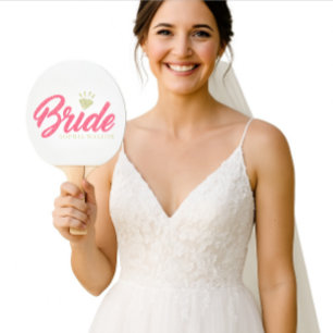 Raquette De Ping Pong Moderne nom de mariée personnalisé diamant rose sc