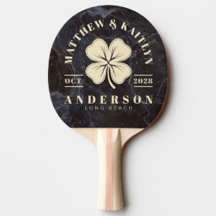 Raquette De Ping Pong Modeste blason de mariage irlandais à la pierre so