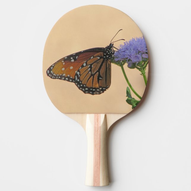 Raquette De Ping Pong Monarque sur Purple Flower Nature Photo Papillon (Devant)