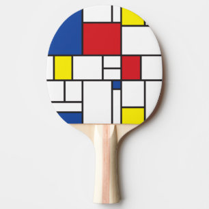 Raquette De Ping Pong Mondrial Minimaliste Géométrique De Stijl Art Mode