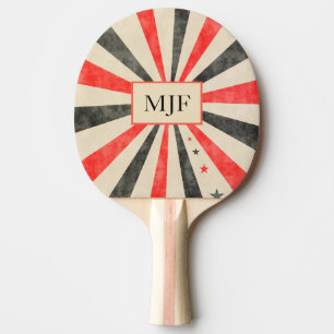 Raquette De Ping Pong Monogram Casino Ping Pong Noir et Rouge