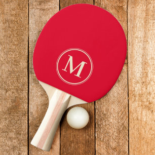 Raquette De Ping Pong Monogram Couleur Rose Cueillette Cerisier Massif