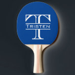 Raquette De Ping Pong Monogramme<br><div class="desc">Cette conception a été créée par art numérique. Elle peut être personnalisée en cliquant sur le bouton personnaliser et en modifiant la couleur, en ajoutant un nom, des initiales ou vos mots préférés. Contactez-moi à l'adresse colorflowcreations@gmail.com si vous souhaitez que ce design soit disponible sur un autre produit. Achetez ma...</div>