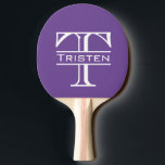 Raquette De Ping Pong Monogramme<br><div class="desc">Cette conception a été créée par art numérique. Elle peut être personnalisée en cliquant sur le bouton personnaliser et en modifiant la couleur, en ajoutant un nom, des initiales ou vos mots préférés. Contactez-moi à l'adresse colorflowcreations@gmail.com si vous souhaitez que ce design soit disponible sur un autre produit. Achetez ma...</div>