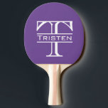 Raquette De Ping Pong Monogramme<br><div class="desc">Cette conception a été créée par art numérique. Elle peut être personnalisée en cliquant sur le bouton personnaliser et en modifiant la couleur, en ajoutant un nom, des initiales ou vos mots préférés. Contactez-moi à l'adresse colorflowcreations@gmail.com si vous souhaitez que ce design soit disponible sur un autre produit. Achetez ma...</div>
