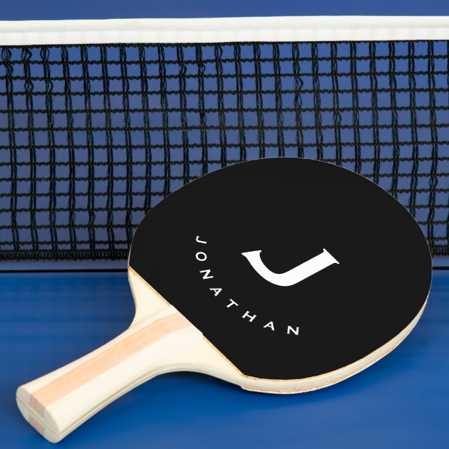 Raquette De Ping Pong Monogramme classique noir minimal (Insitu)
