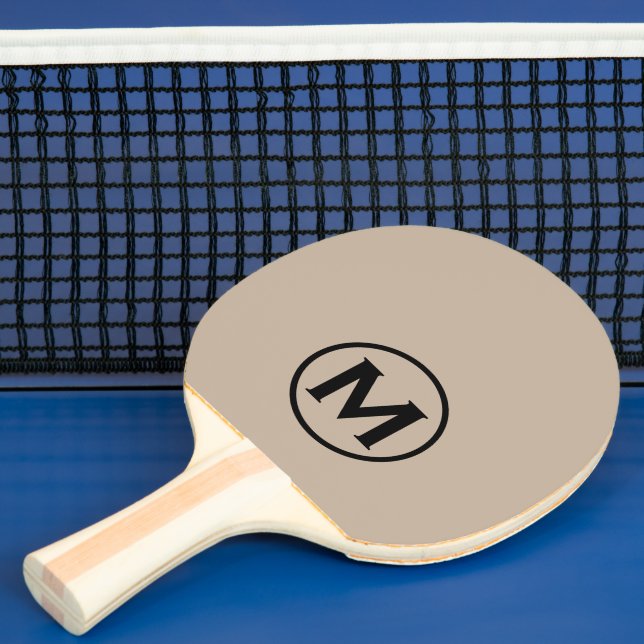 Raquette De Ping Pong Monogramme classique noir minimal (Insitu)