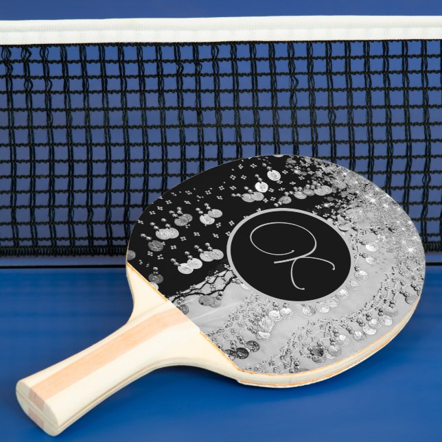 Raquette De Ping Pong Monogramme d'armature noir et argenté (Insitu)