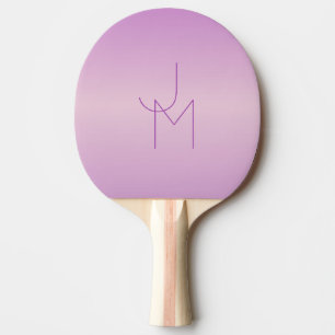 Raquette De Ping Pong Monogramme de chevauchement unique   Lavande douce