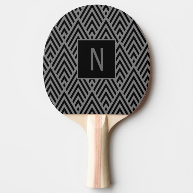 Raquette De Ping Pong Monogramme de flèche grise (Devant)