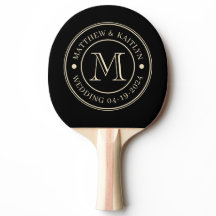 Monogramme de mariage noir et crème