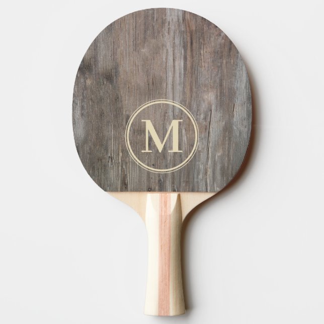 Raquette De Ping Pong Monogramme de planches usées (Dos)