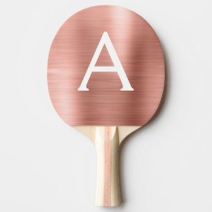 Raquette De Ping Pong Monogramme d'huile métallique rose rose pâle