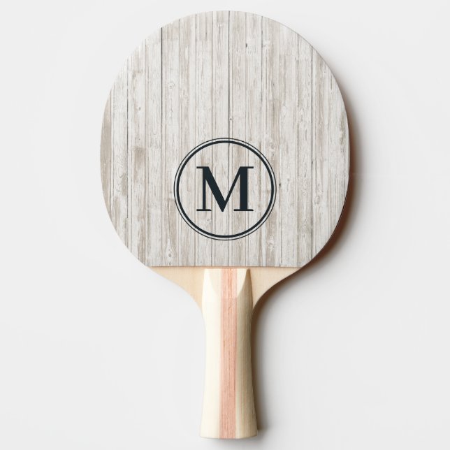 Raquette De Ping Pong Monogramme en Bois Blanchi (Dos)