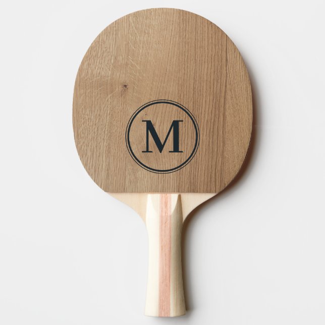Raquette De Ping Pong Monogramme en Bois de Bouleau Clair (Dos)