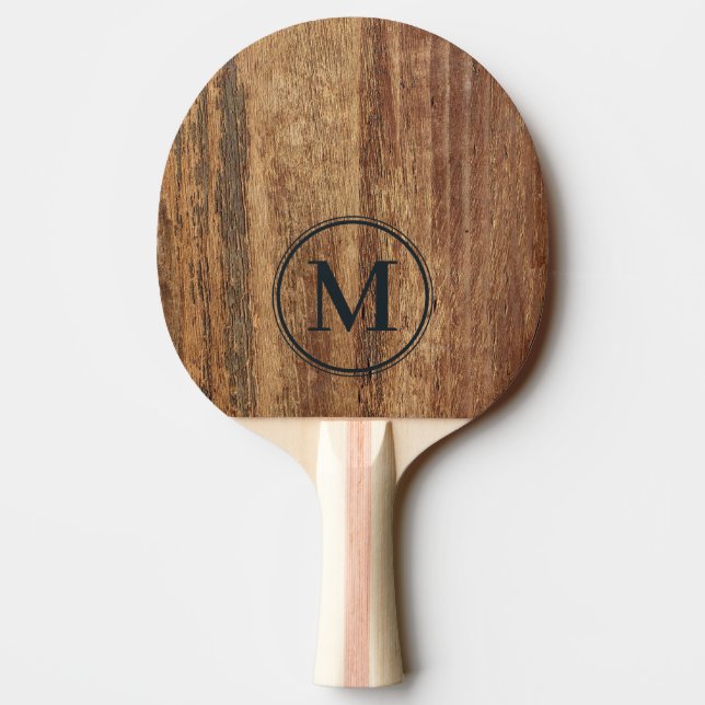 Raquette De Ping Pong Monogramme en bois de cèdre brut (Dos)