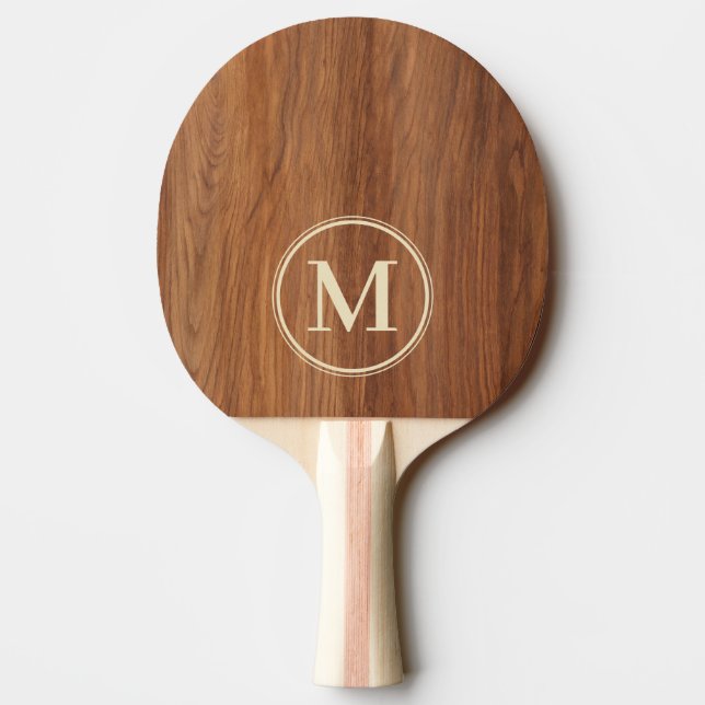 Raquette De Ping Pong Monogramme en bois de chêne rouge (Dos)