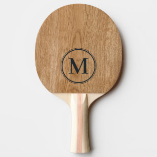 Raquette De Ping Pong Monogramme en bois de pin de campagne