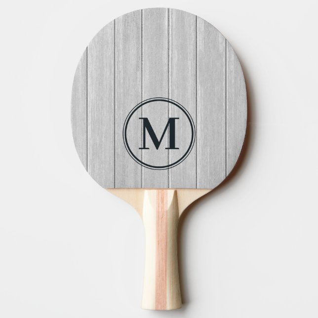 Raquette De Ping Pong Monogramme en bois gris poli (Dos)