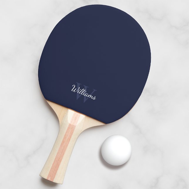 Raquette De Ping Pong Monogramme et nom personnalisés (Créateur téléchargé)