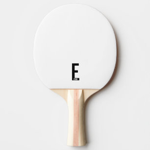 Raquette De Ping Pong Monogramme et nom personnalisés gras modernes