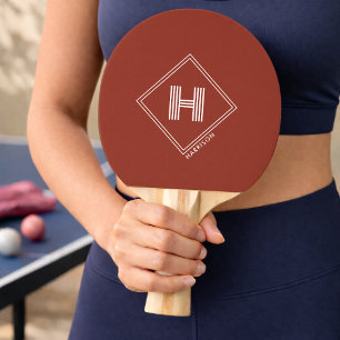 Raquette de Ping Pong Monogramme Géométrique Élé