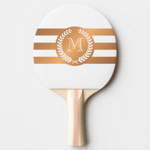 Raquette De Ping Pong Monogramme Golden Laurel Wreath