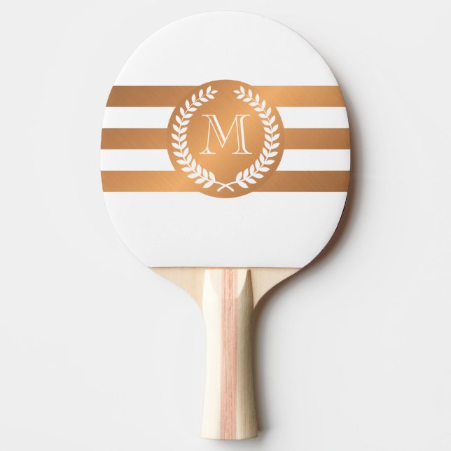 Raquette De Ping Pong Monogramme Golden Laurel Wreath (Devant)