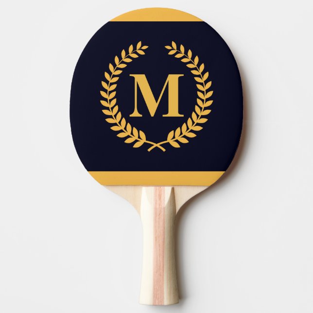 Raquette De Ping Pong Monogramme Golden Laurel Wreath (Devant)