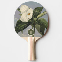 Monogramme Initial Trille Blanc Botanique Vintage