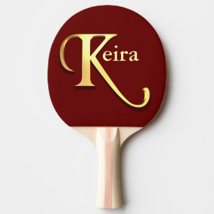 Raquette De Ping Pong Monogramme K Nom personnalisé