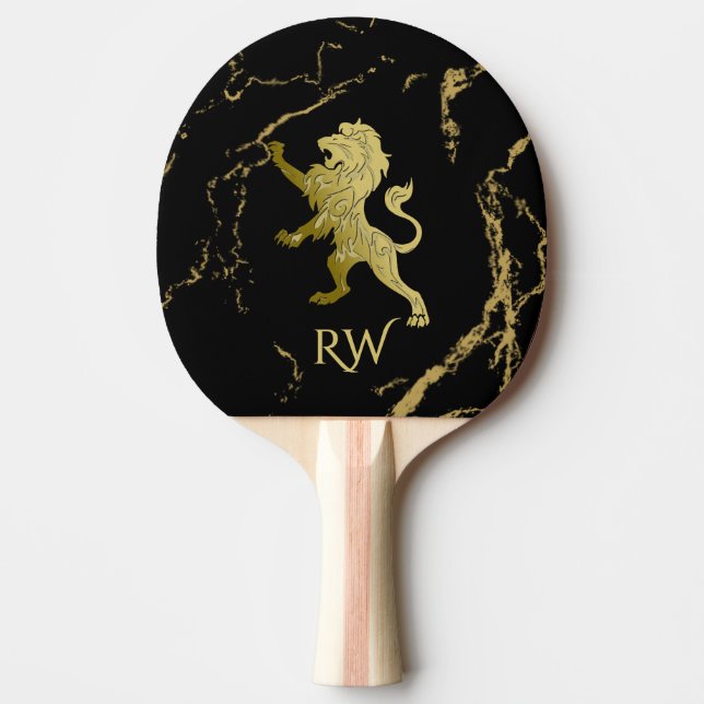 Raquette De Ping Pong Monogramme Lion Royal Doré (Devant)