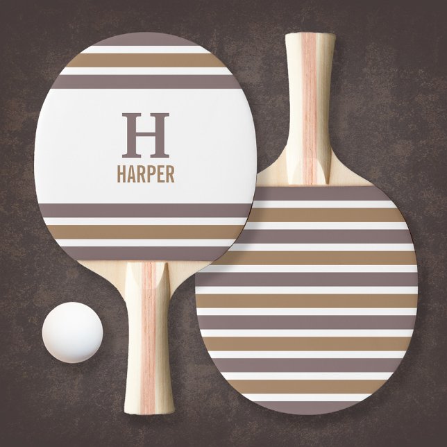 Raquette De Ping Pong Monogramme moderne trié (Créateur téléchargé)