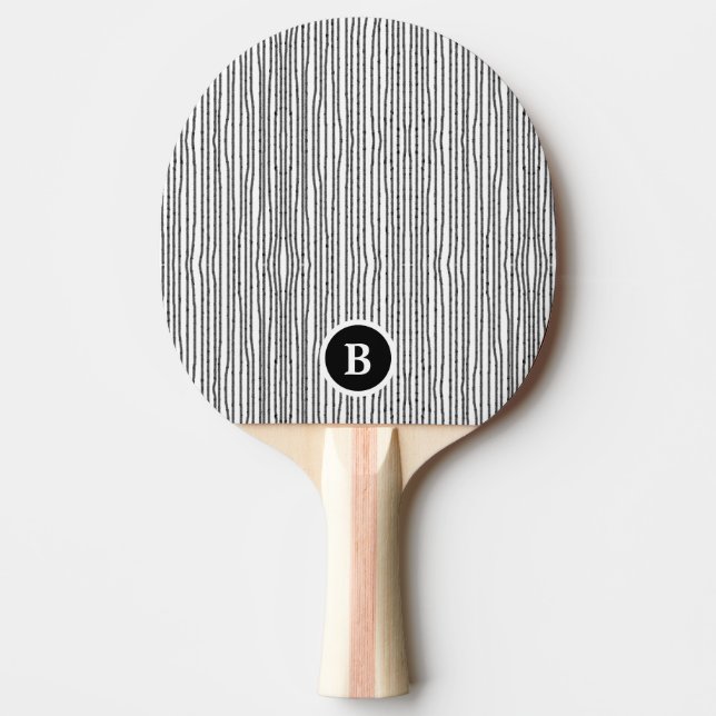 Raquette De Ping Pong Monogramme noir et blanc (Devant)