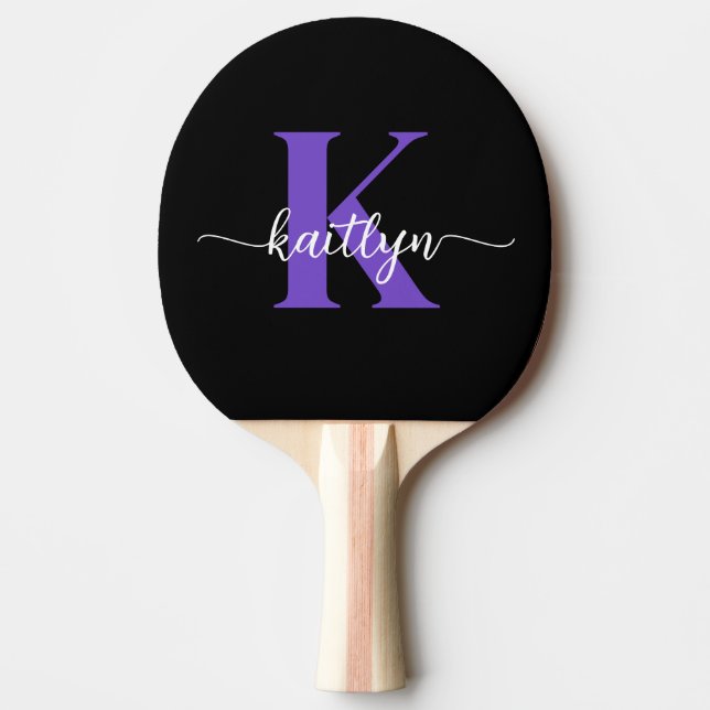 Raquette De Ping Pong Monogramme noir violet (Devant)