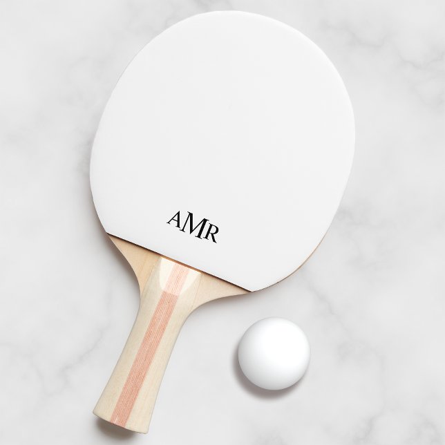 Raquette De Ping Pong Monogramme personnalisé classique (Créateur téléchargé)