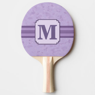 Raquette De Ping Pong Monogramme personnalisé de la Lavande violette