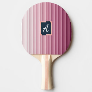 Raquette De Ping Pong Monogramme personnalisé dégradé rose vertical