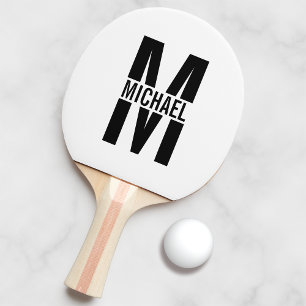 Raquette De Ping Pong Monogramme personnalisé et nom Ping Pong Paddle