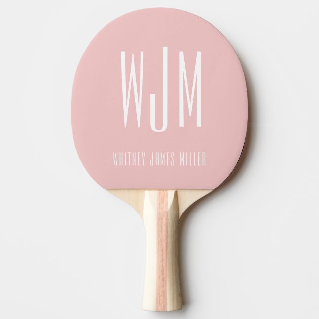 Raquette De Ping Pong Monogramme rose pâle (Devant)